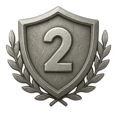 Platz 2 Badge