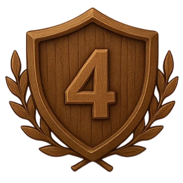 Platz 4 Badge